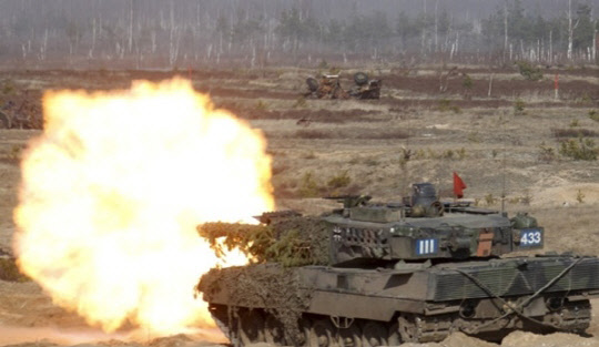 독일제 레오파드 탱크.<EPA 연합뉴스 자료사진>